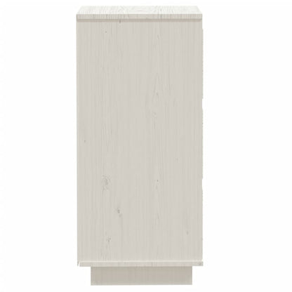 Dressoirs 2 st 32x34x75 cm massief grenenhout wit 2 Wit