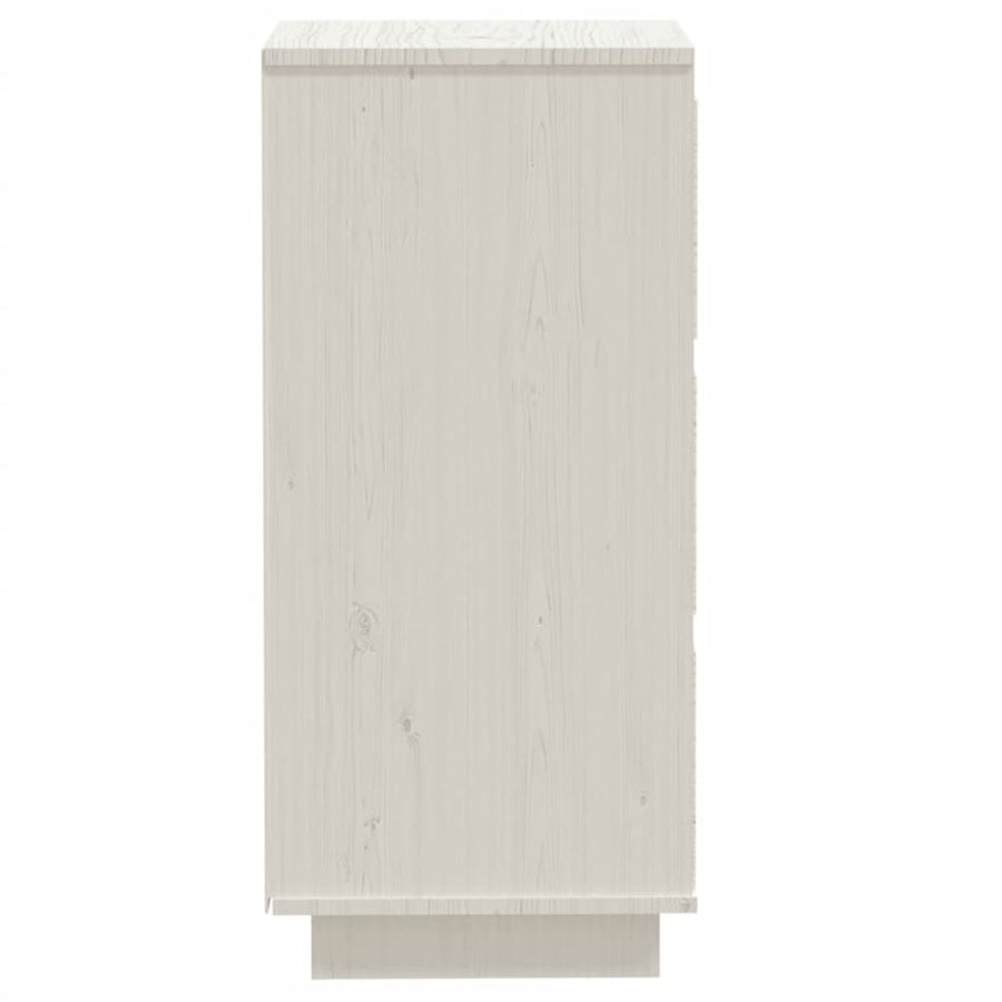 Dressoirs 2 st 32x34x75 cm massief grenenhout wit 2 Wit