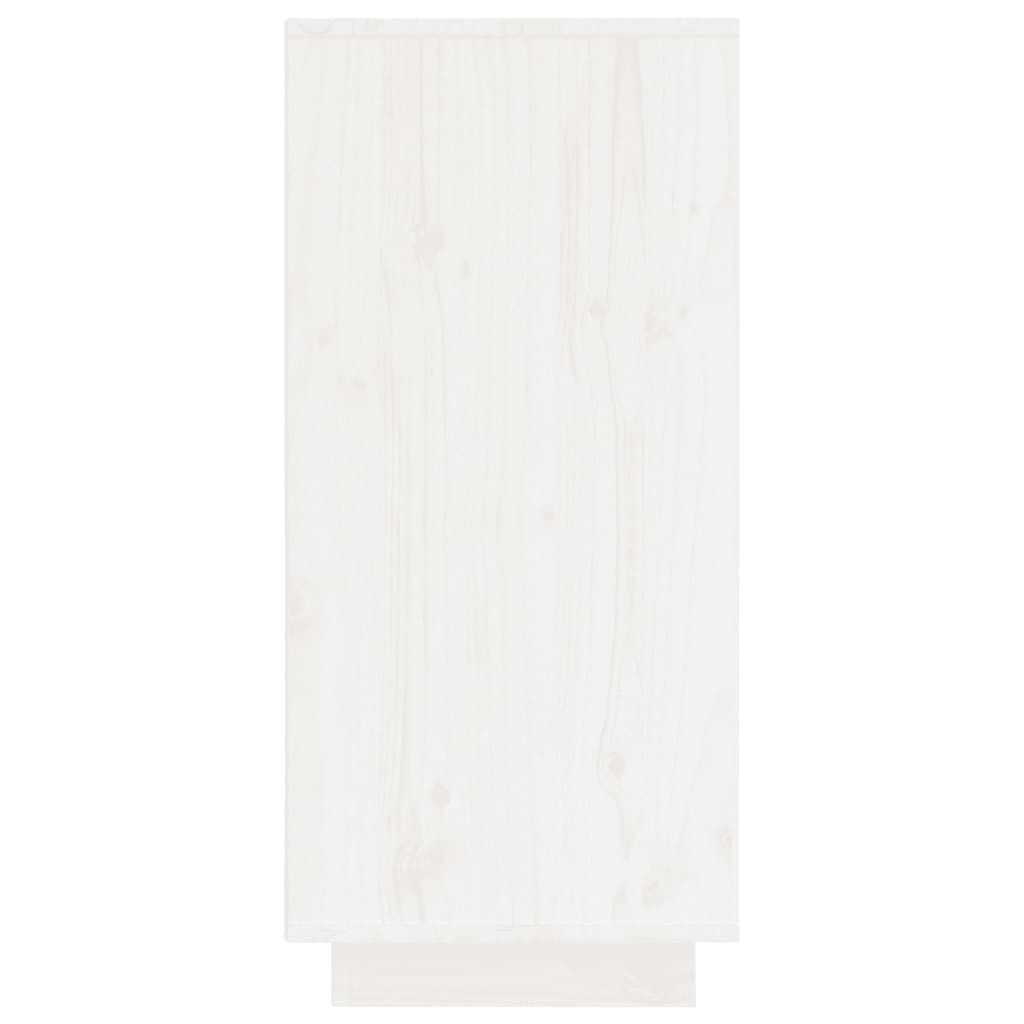 Dressoir 60X34X75 Cm Massief Grenenhout Wit