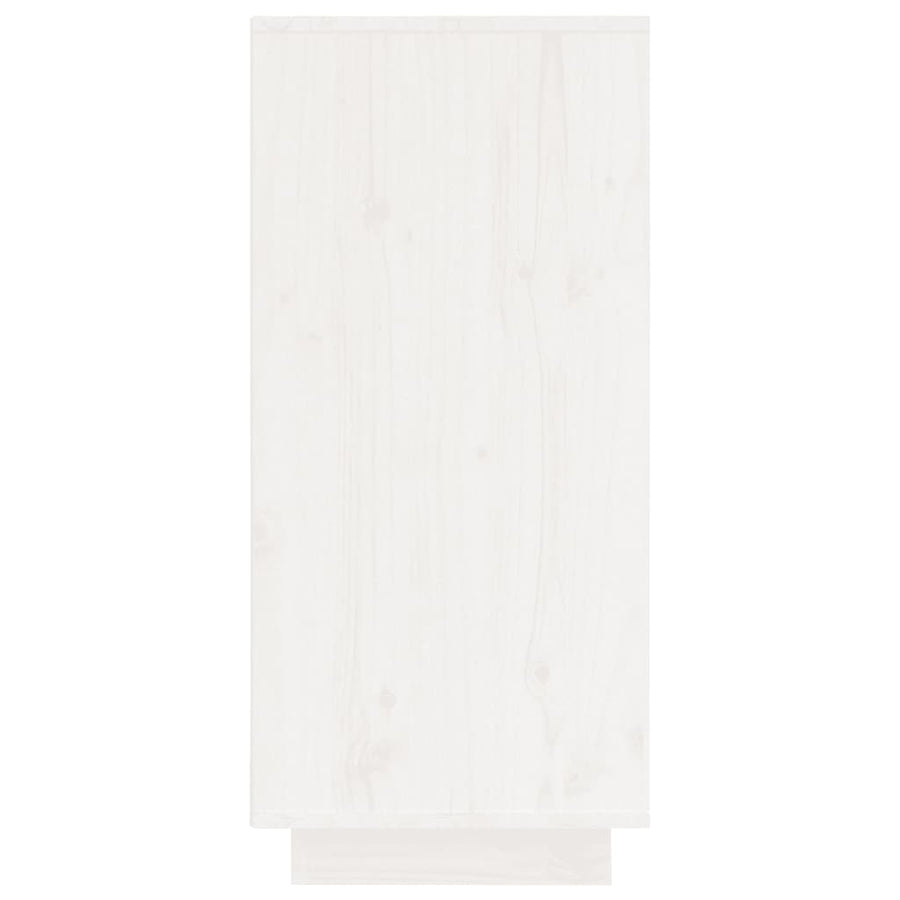 Dressoir 60X34X75 Cm Massief Grenenhout Wit