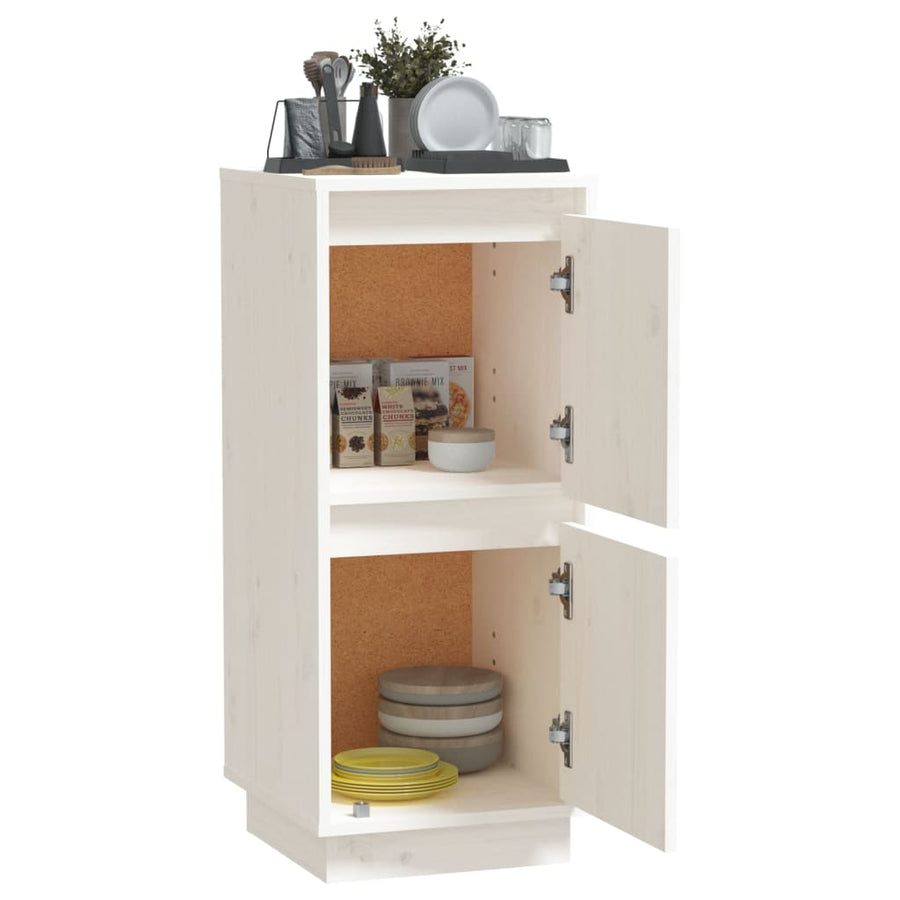 Dressoir 3,5X34X75 Cm Massief Grenenhout 1 Wit
