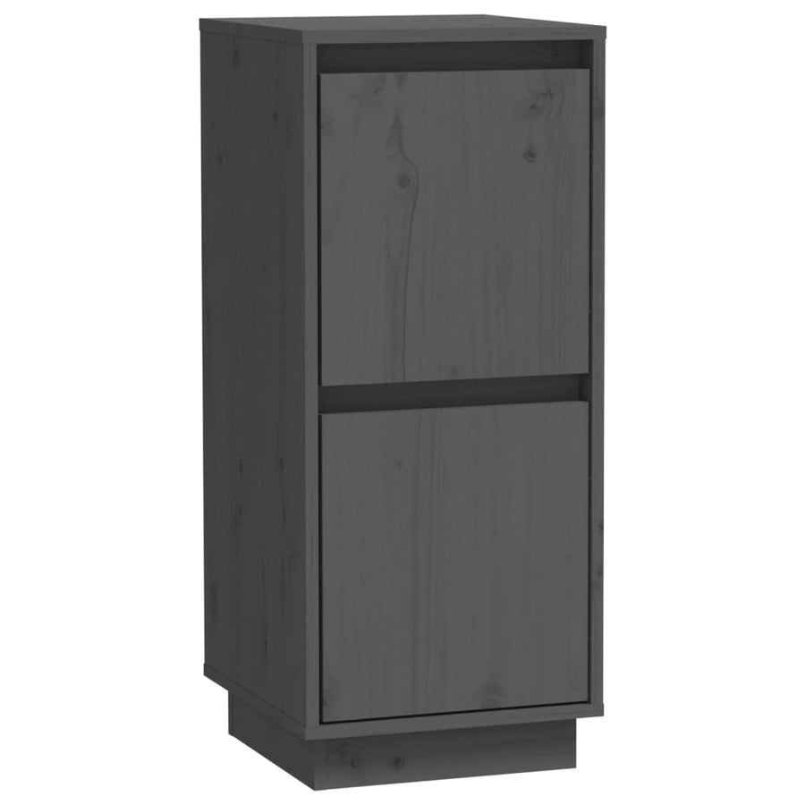 Dressoirs 31,5X34X75 Cm Massief Grenenhout 2 Grijs