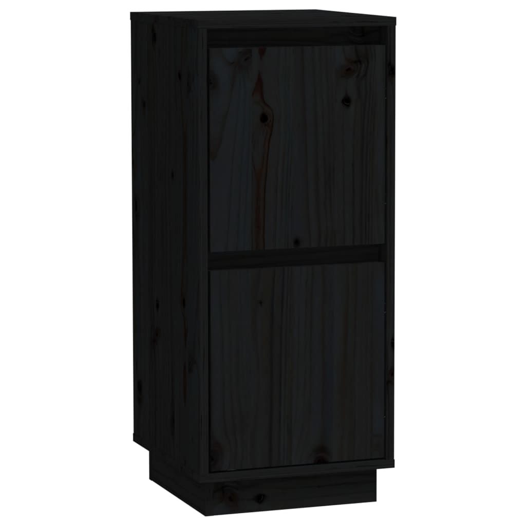 Dressoirs 31,5X34X75 Cm Massief Grenenhout 2 Zwart