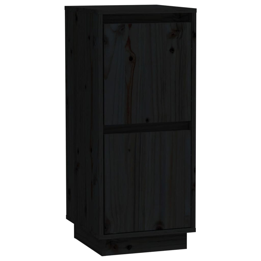 Dressoirs 31,5X34X75 Cm Massief Grenenhout 2 Zwart