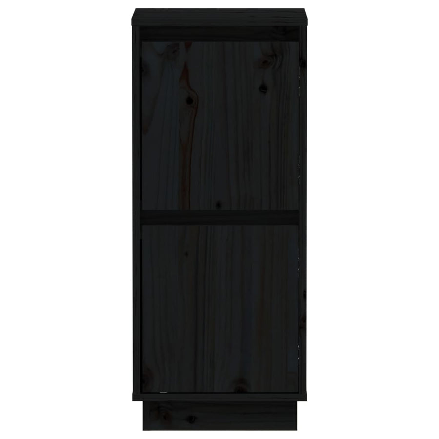 Dressoirs 31,5X34X75 Cm Massief Grenenhout 2 Zwart