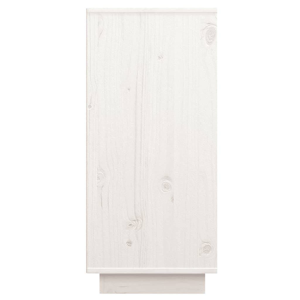 Dressoir 60X34X75 Cm Massief Grenenhout Wit