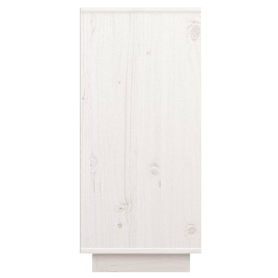 Dressoir 60X34X75 Cm Massief Grenenhout Wit