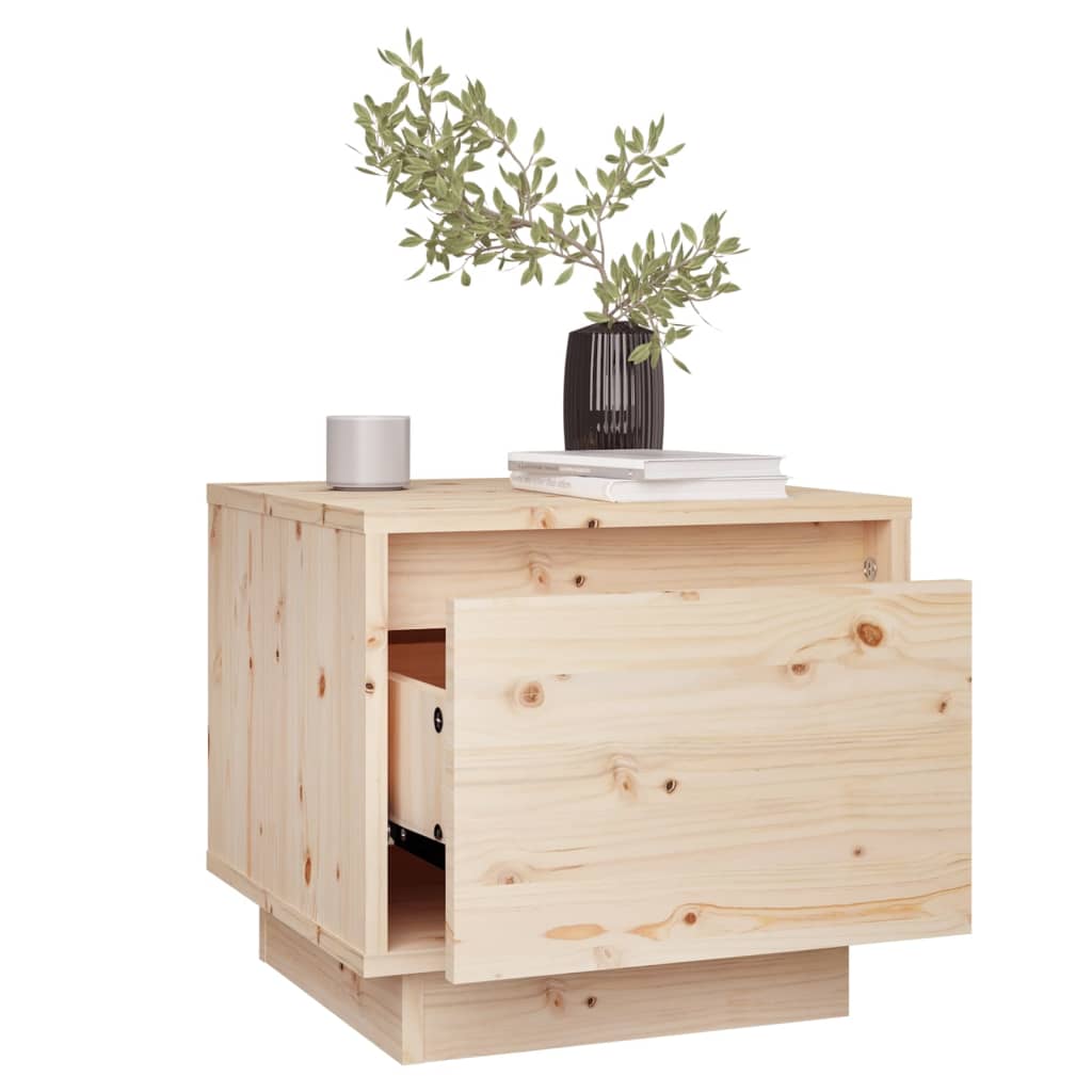 Nachtkastjes 35X34X3 Cm Massief Grenenhout 2 Naturel