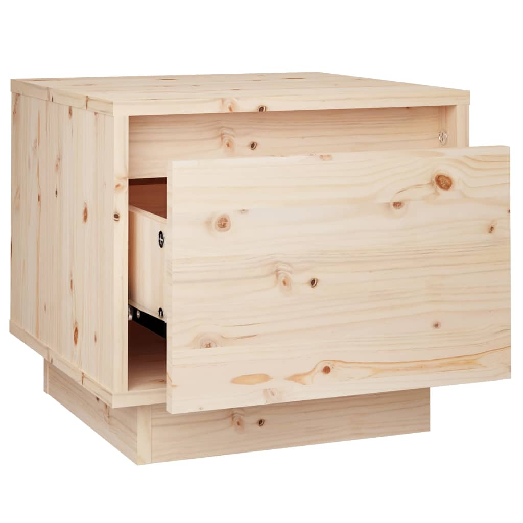 Nachtkastjes 35X34X3 Cm Massief Grenenhout 2 Naturel