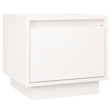 Nachtkastje 35X34X32 Cm Massief Grenenhout 1 Wit
