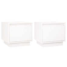 Nachtkastjes 35X34X3 Cm Massief Grenenhout 2 Wit