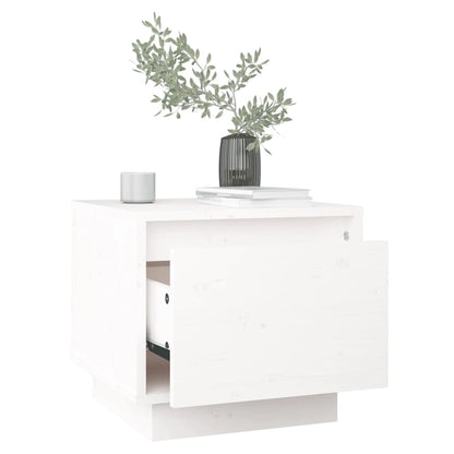 Nachtkastjes 35X34X3 Cm Massief Grenenhout 2 Wit