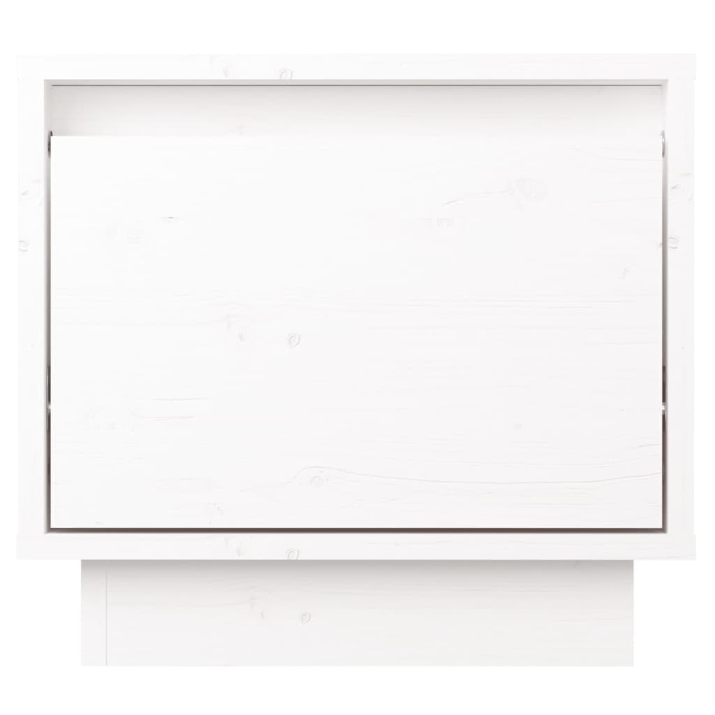 Nachtkastjes 35X34X3 Cm Massief Grenenhout 2 Wit