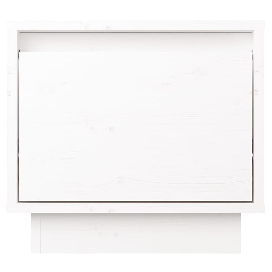 Nachtkastjes 35X34X3 Cm Massief Grenenhout 2 Wit