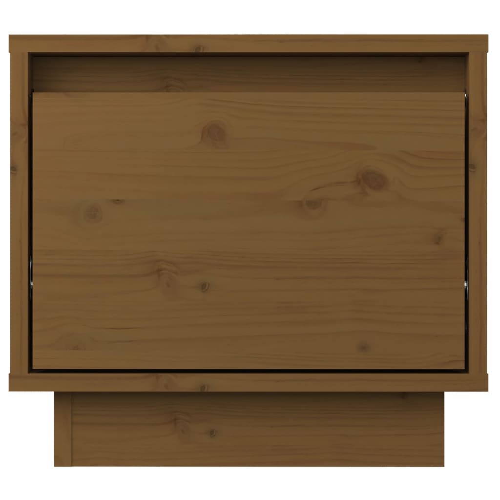 Nachtkastjes 35X34X3 Cm Massief Grenenhout 2 Honingbruin