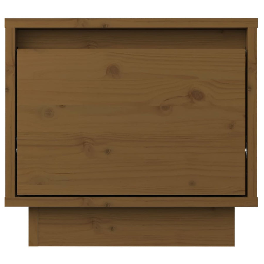 Nachtkastjes 35X34X3 Cm Massief Grenenhout 2 Honingbruin