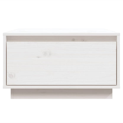 Salontafel 55X56X32 Cm Massief Grenenhout Wit
