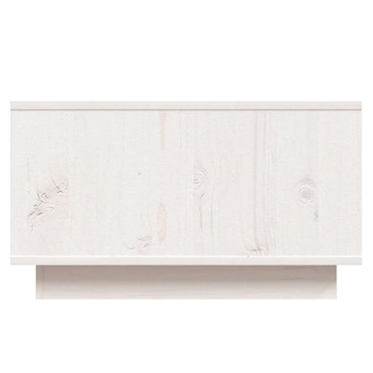 Salontafel 55X56X32 Cm Massief Grenenhout Wit