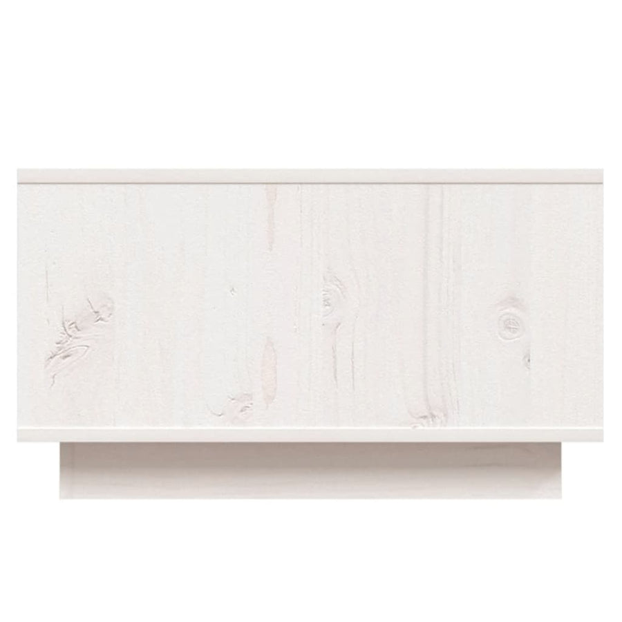 Salontafel 55X56X32 Cm Massief Grenenhout Wit