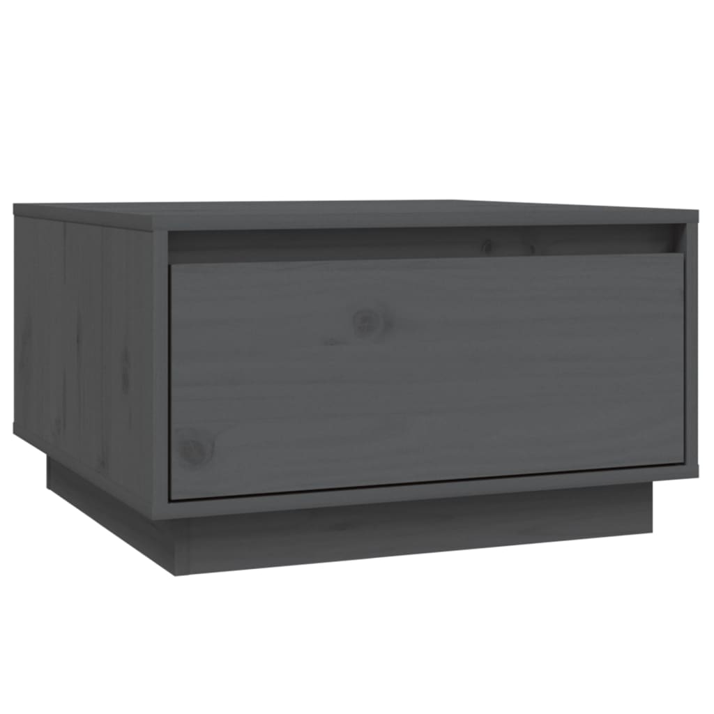 Salontafel 55X56X32 Cm Massief Grenenhout Grijs