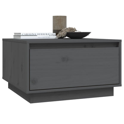 Salontafel 55X56X32 Cm Massief Grenenhout Grijs