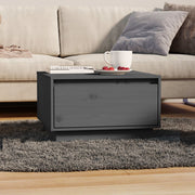 Salontafel 55x56x32 cm massief grenenhout grijs