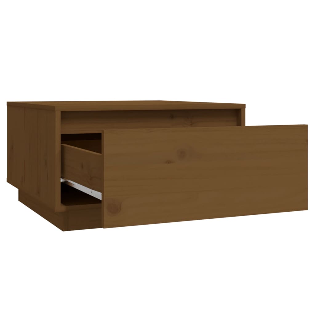 Salontafel 55X56X32 Cm Massief Grenenhout Honingbruin