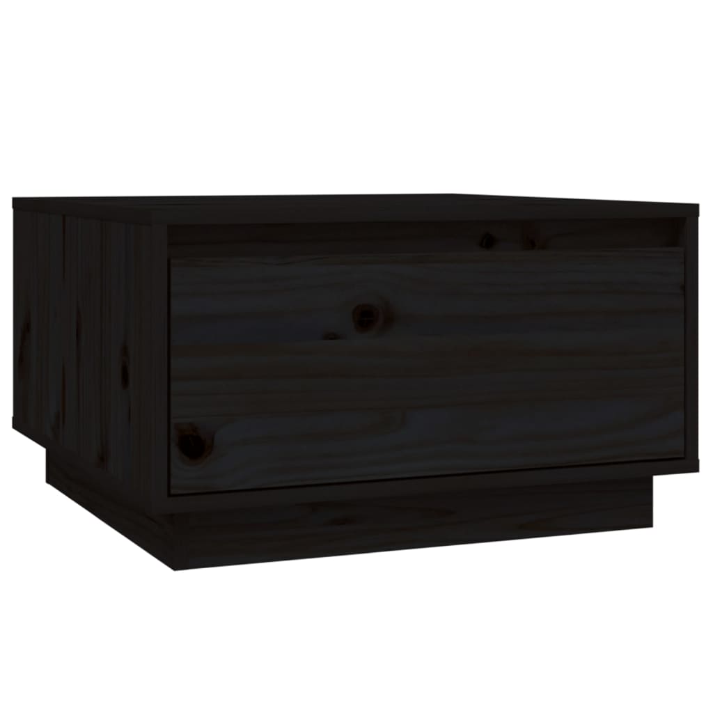 Salontafel 55X56X32 Cm Massief Grenenhout Zwart