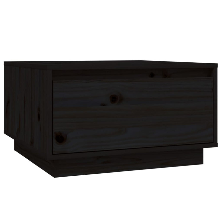Salontafel 55X56X32 Cm Massief Grenenhout Zwart