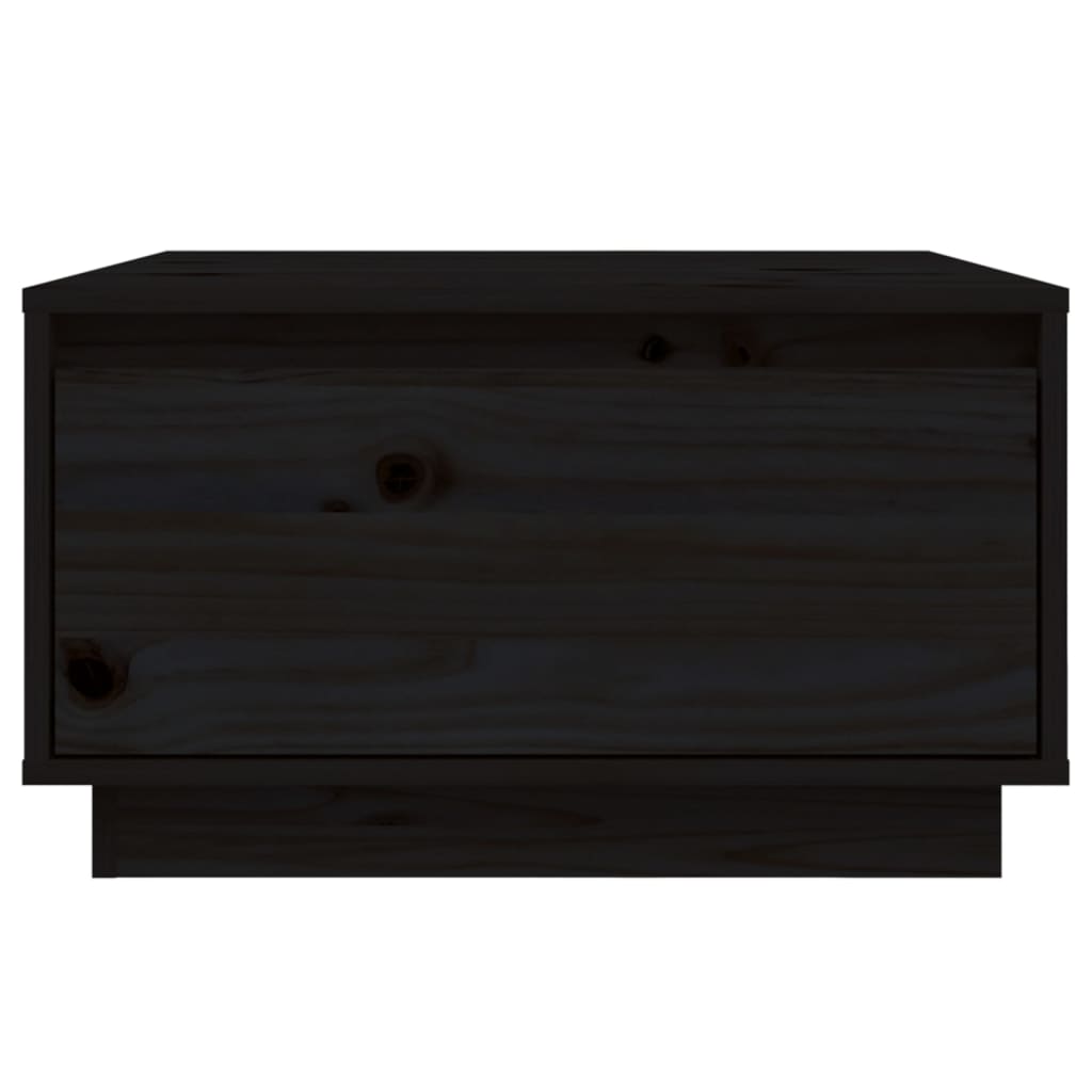 Salontafel 55X56X32 Cm Massief Grenenhout Zwart