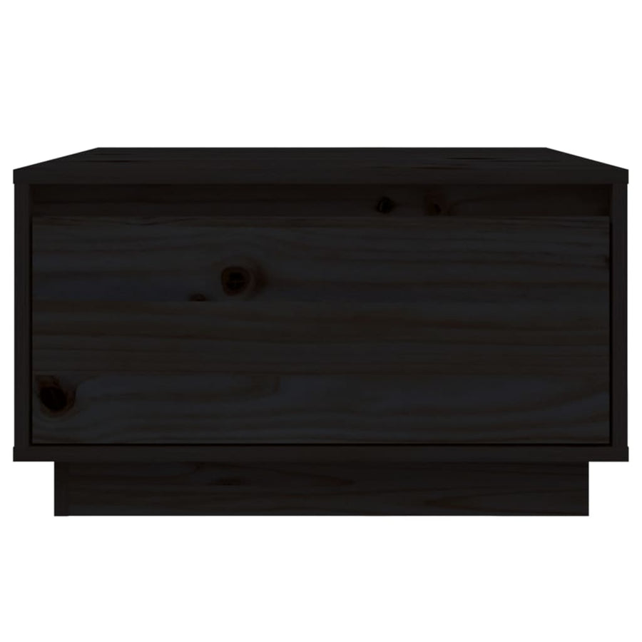 Salontafel 55X56X32 Cm Massief Grenenhout Zwart