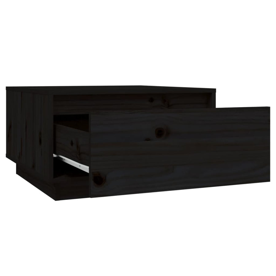 Salontafel 55X56X32 Cm Massief Grenenhout Zwart