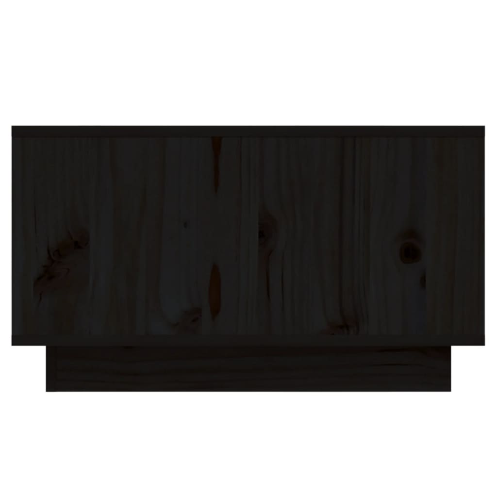 Salontafel 55X56X32 Cm Massief Grenenhout Zwart