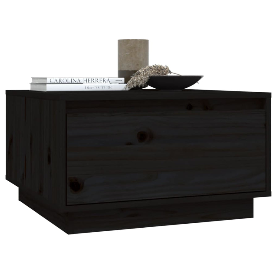 Salontafel 55X56X32 Cm Massief Grenenhout Zwart