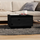 Coffee table 55x56x32 cm solid pine black