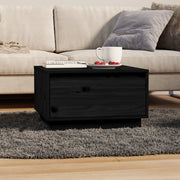 Salontafel 55x56x32 cm massief grenenhout zwart