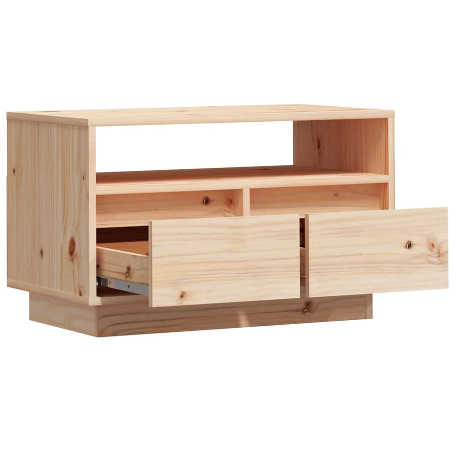 Tv-Meubel 60X35X37 Cm Massief Grenenhout Bruin