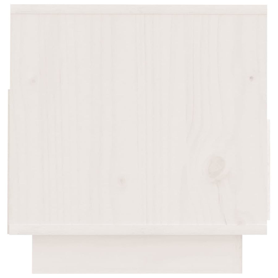 Tv-Meubel 60X35X37 Cm Massief Grenenhout Wit