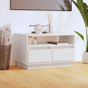 TV cabinet 60x35x37 cm solid pinewood white