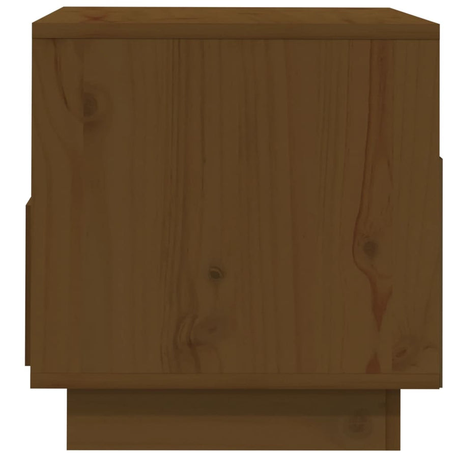 Tv-Meubel 60X35X37 Cm Massief Grenenhout Honingbruin