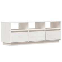 Tv-Meubel 40X37X50 Cm Massief Grenenhout Wit