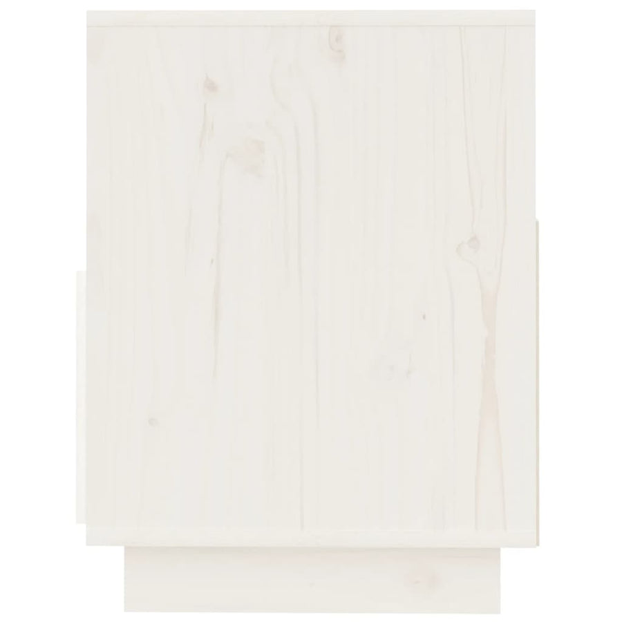 Tv-Meubel 40X37X50 Cm Massief Grenenhout Wit