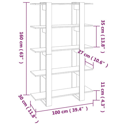 Boekenkast/Kamerscherm 00X30X60 Cm Betongrijs