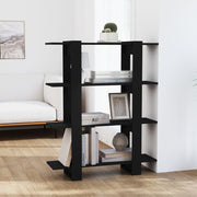 Boekenkast kamerscherm 100x30x123,5 cm zwart