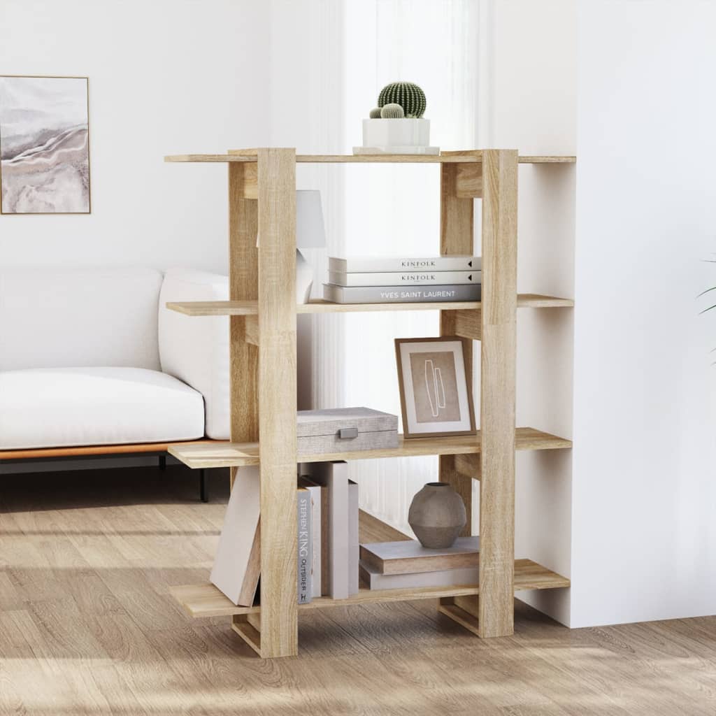 Boekenkast/Kamerscherm 100X30X123,5 Cm Kleurig Sonoma eiken