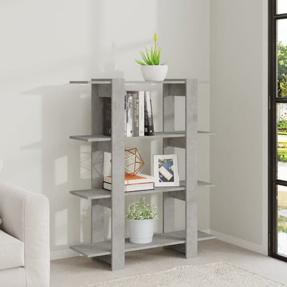 Boekenkast/kamerscherm 100x30x123,5 betongrijs Betongrijs