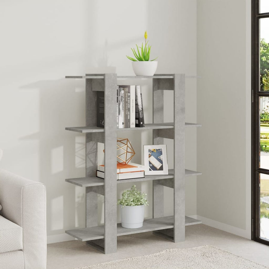 Boekenkast/kamerscherm 100x30x123,5 betongrijs Betongrijs