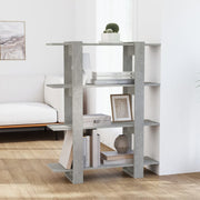 Boekenkast kamerscherm 100x30x123,5 cm betongrijs