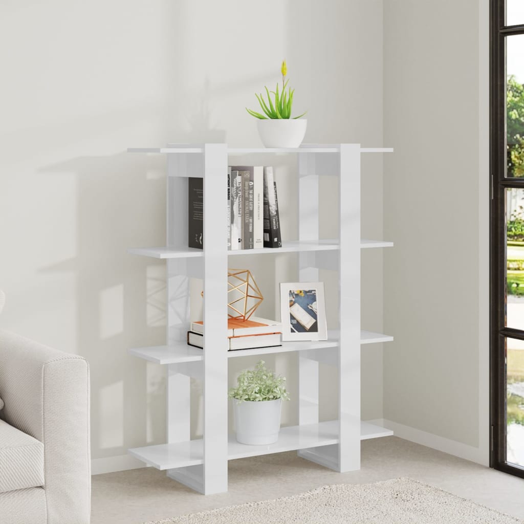 Boekenkast/Kamerscherm 00X30X23,5 Cm Hoogglans wit