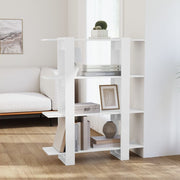 Boekenkast kamerscherm 100x30x123,5 cm hoogglans wit